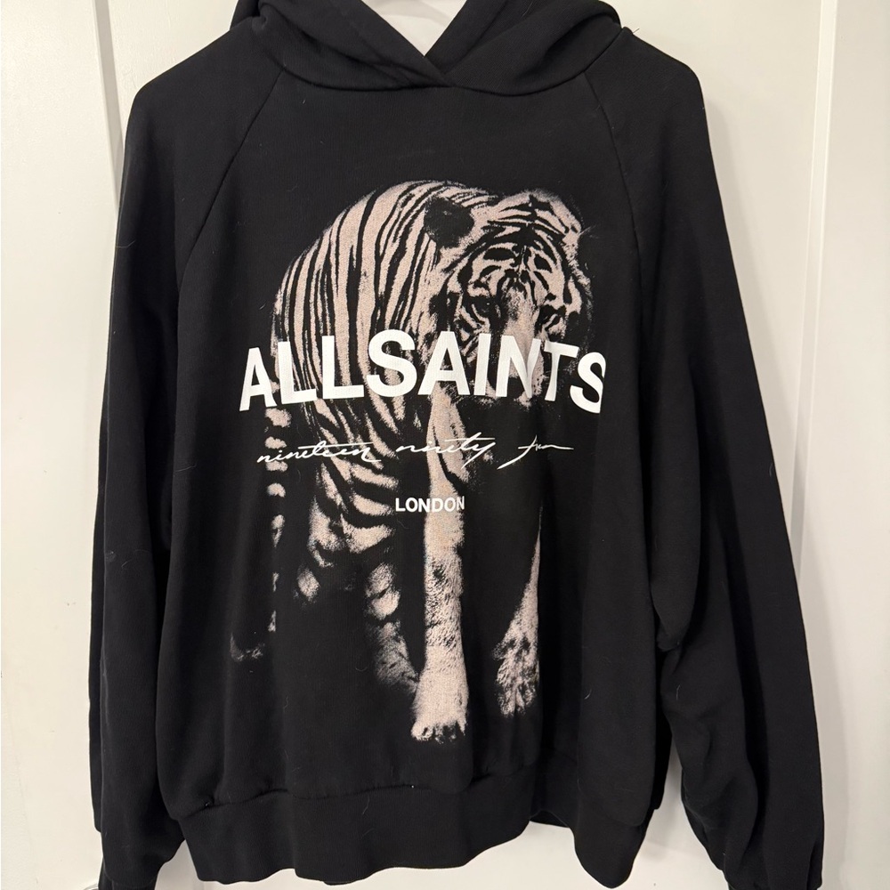 All Saints Black and White Tiger Sweater